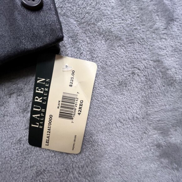 Lauren Ralph Lauren Blazer Mens 42R Black Two Button Sport Coat Jacket New Tags - Picture 3 of 14